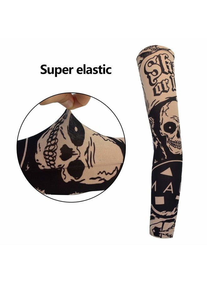 HOVEOX 20PCS Temporary Tattoo Arm Sleeves Arts Fake Temporary Tattoo Arm Sunscreen Sleeves Stockings Slip Accessories Halloween Tattoo, Multi-colored, Large (20 Count) - Image 5